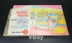 Rare 1964 Vintage Barbie SKIPPER N SKOOTER Bunk Bed Set with Box # 4011