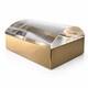 Rare Vtg Mcm Lucite Optical Jewelry Box Curved Magnifying Lid Gold-tone 7x5x3