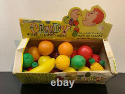 Rare Vintage CE-DE'S Candy Filled Plastic Fruits with display box Free Shipping