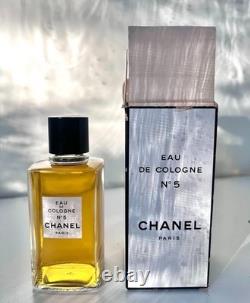 Rare Vintage CHANEL No. 5 Eau de Cologne Paris Gold Foil Sealed with Original Box