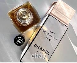 Rare Vintage CHANEL No. 5 Eau de Cologne Paris Gold Foil Sealed with Original Box
