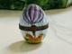 Rare Vintage Hot Air Balloon Trinket Box Limoges Peint A Main