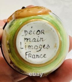 Rare Vintage HOT AIR BALLOON Trinket Box LIMOGES Peint A Main
