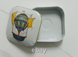 Rare Vintage HOT BALLOON Trinket Box LIMOGES Peint A Main
