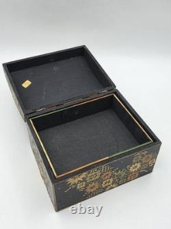 Rare Vintage Handmade Portuguese Straw Marquetry Floral Jewelry Trinket Box