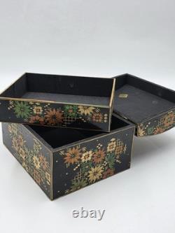 Rare Vintage Handmade Portuguese Straw Marquetry Floral Jewelry Trinket Box