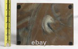 Rare Vintage Incolay Stone Grizzly Family Jewelry/Trinket Box EXC