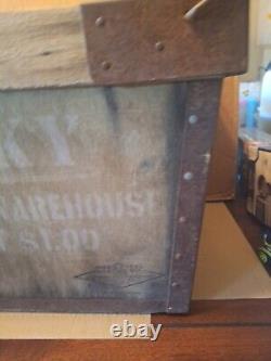 Rare Vintage LUCKY WoodSteel Nesting Box Chicago Mill Lumber 21 x 17 x 15