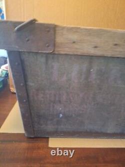 Rare Vintage LUCKY WoodSteel Nesting Box Chicago Mill Lumber 21 x 17 x 15