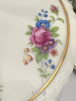Rare Vintage Lenox Rose Porcelain Jewelry Box Hand Painted Gold Trim USA