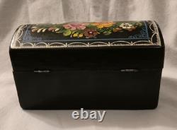 Rare Vintage Mexican Olinala Jewelry Trinket Box Lacquered Linaloe Wood