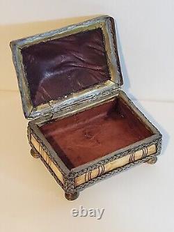 Rare & Vintage Moroccan Camel Bone Repousse Berber Sandok Chest Jewelry Box