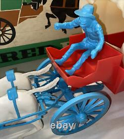 Rare Vintage Payton Toys Plastic Covered Wagon Plastic Playset withBox Access