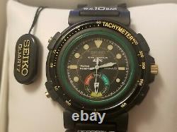 Rare Vintage Seiko 8M25-623A Deportivo 10 Bar Chronograph Quartz Men's Watch