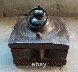 Rare Vintage Wooden Box Handmade Wooden Box Unique Collectable Box 5 Compartment