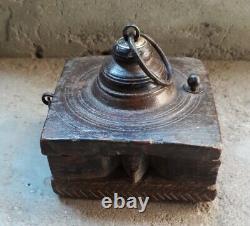 Rare Vintage Wooden Box Handmade Wooden Box Unique Collectable Box 5 Compartment