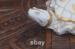 Rare Vintage french Pillivuyt marked porcelain bonbonniere box turtle