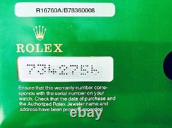 Rolex Vintage Green Datejust Watch Box Only With Authentic Blank Paperwork Plus
