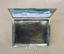 SALE! FINE Handcrafted Nephrite Jade Panels & Silver Treasure Box Matching Tray