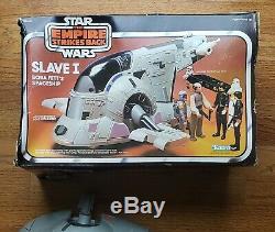 STAR WARS Vintage SLAVE-1 ONE 1981 EMPIRE STRIKES BACK Complete Box instructions