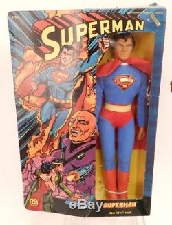 SUPER Rare Vintage 1977 Mego SUPERMAN DC Comics NEW NMINT BOX 12.5 ACTION FIGURE