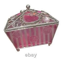 Sanrio Hello Kitty 2008 Pink Trinket Jewelry Box Vintage Y2K Kawaii Vanity Decor