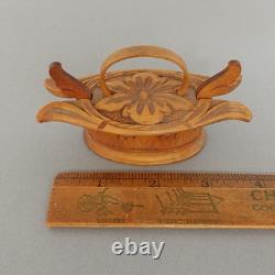 Scandinavian Bentwood TINE Box, Vintage Nordic Folk Art Carved Wood Box Rustic