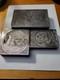 Set Of 3 Antique Cut Steel Boxes With Hinged Lid Made In France
