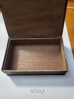 Set of 3 Antique Cut Steel Boxes with Hinged Lid Made In France