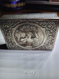 Set of 3 Antique Cut Steel Boxes with Hinged Lid Made In France Set of 3 Antique Cut Steel Boxes with Hinged Lid Made In France