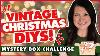 She Sent Me Glitter So I Made Amazing Retro Vintage Christmas Decor Mystery Box Challenge