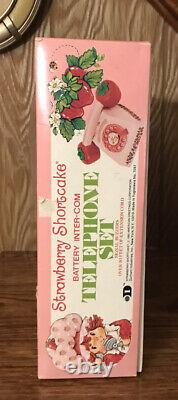 Strawberry Shortcake Rotary Inter-com Telephone Set With Box 1983 Not Working