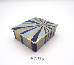 Stunning German Vintage Avantgarde Abstract Sunray Tin Box Geometric Art Deco