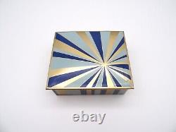 Stunning German Vintage Avantgarde Abstract Sunray Tin Box Geometric Art Deco