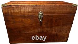 Styled Japanese Tansu Wooden Brass Trunk Box Vintage 22 x 12 x 14