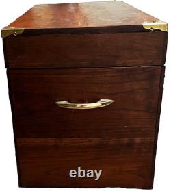Styled Japanese Tansu Wooden Brass Trunk Box Vintage 22 x 12 x 14
