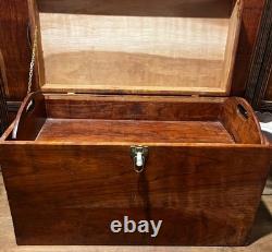 Styled Japanese Tansu Wooden Brass Trunk Box Vintage 22 x 12 x 14