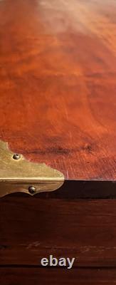Styled Japanese Tansu Wooden Brass Trunk Box Vintage 22 x 12 x 14