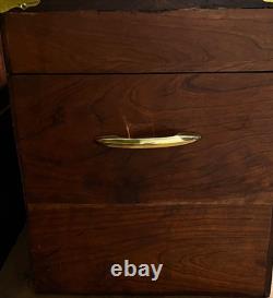 Styled Japanese Tansu Wooden Brass Trunk Box Vintage 22 x 12 x 14