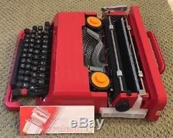 Super Rare VTG 1970 NOS Olivetti Valentine In Red Included Original Box Packing
