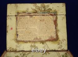 Superb Antique Tramp Art chip carved sewing Box Hand Carved Folk Art 1890's