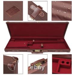 TOURBON Vintage Canvas Leather Gun Case Hunting Shotgun Storage Hard Box withLock