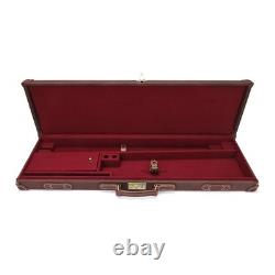 TOURBON Vintage Canvas Leather Gun Case Hunting Shotgun Storage Hard Box withLock