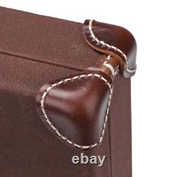TOURBON Vintage Canvas Leather Gun Case Hunting Shotgun Storage Hard Box withLock