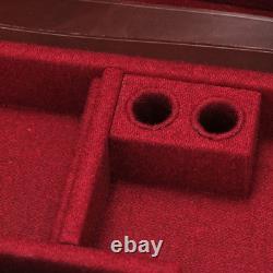 TOURBON Vintage Canvas Leather Gun Case Hunting Shotgun Storage Hard Box withLock