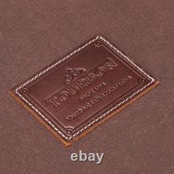 TOURBON Vintage Canvas Leather Gun Case Hunting Shotgun Storage Hard Box withLock