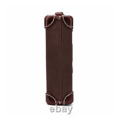 TOURBON Vintage Canvas Leather Gun Case Hunting Shotgun Storage Hard Box withLock