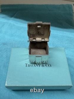 Tiffany & Co Sterling Silver Gift Box Trinket Box Bow Lid Vintage VERY RARE