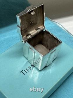 Tiffany & Co Sterling Silver Gift Box Trinket Box Bow Lid Vintage VERY RARE