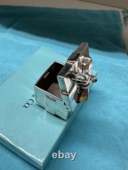 Tiffany & Co Sterling Silver Gift Box Trinket Box Bow Lid Vintage VERY RARE